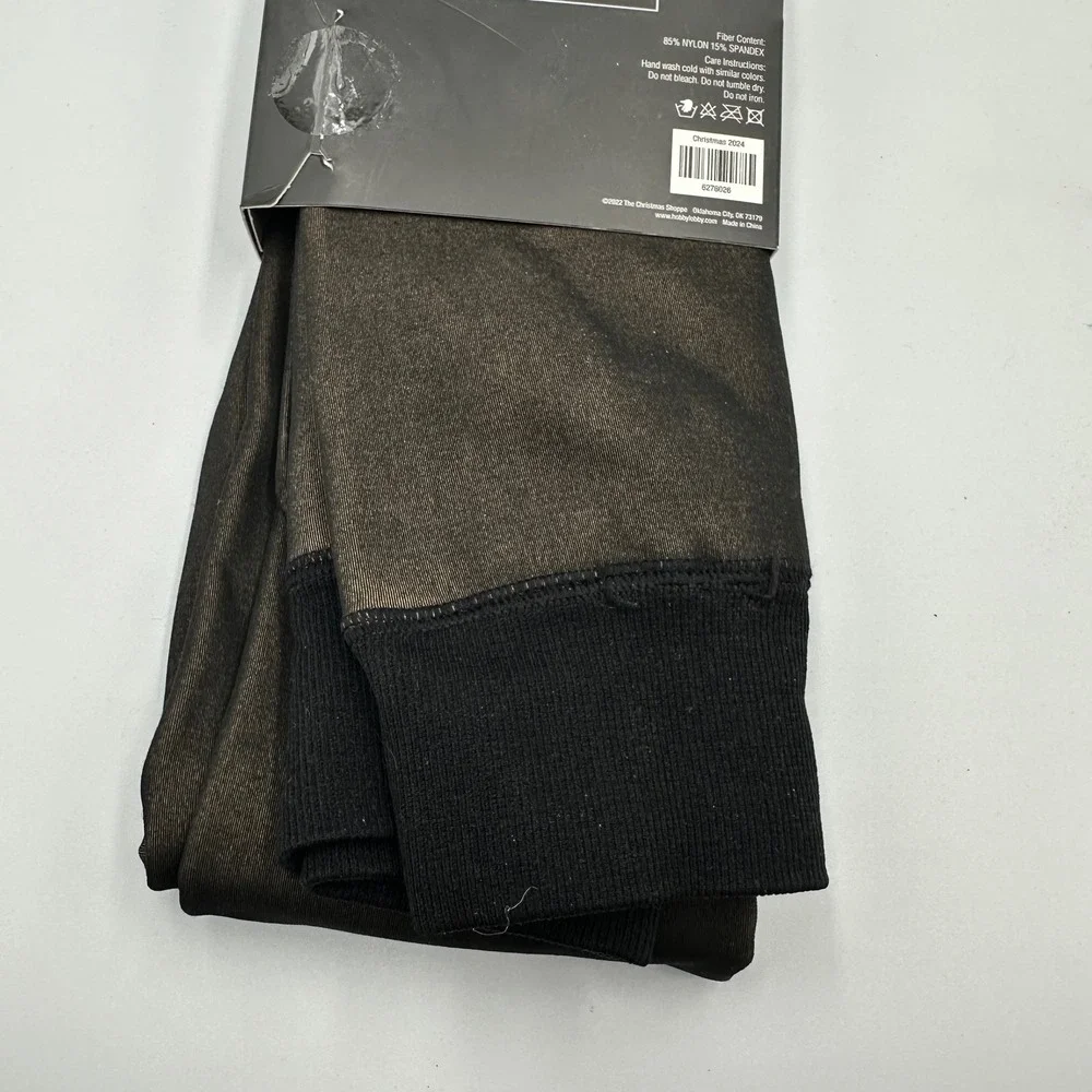The Christmas Shoppe Sheer Illusion Velvet Tights Black XL/XXL NWT